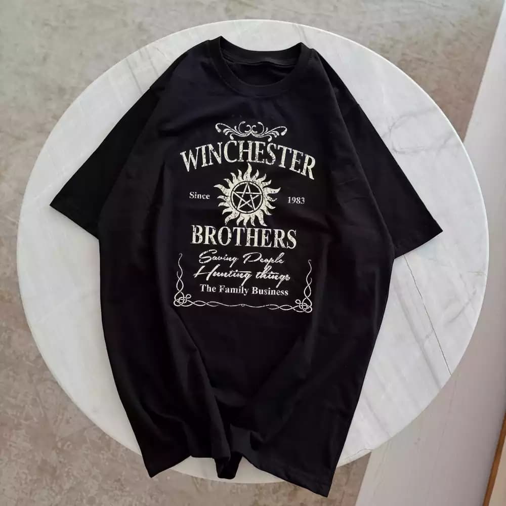 تیشرت نخ پنبه طرح سریال سوپرنچرالSupernatural مدل Winchester Brothers