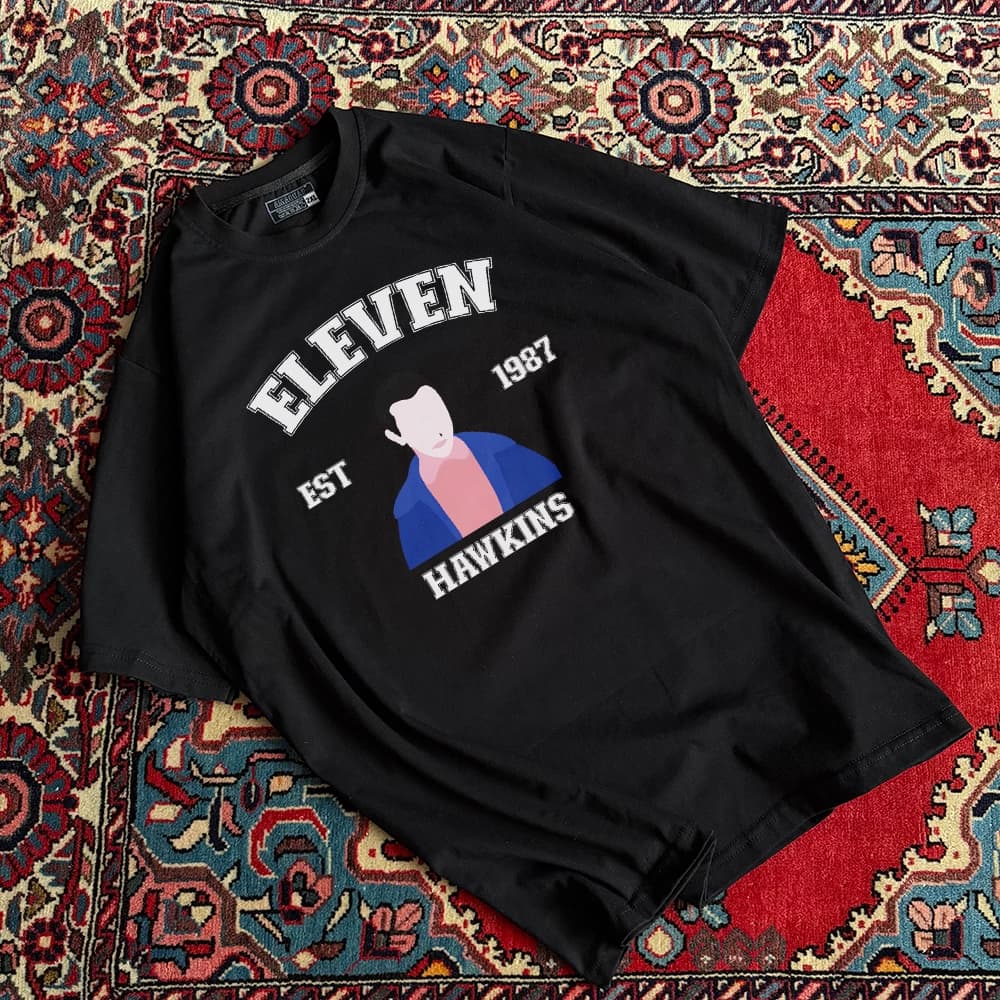تیشرت نخ پنبه طرح Eleven 1987