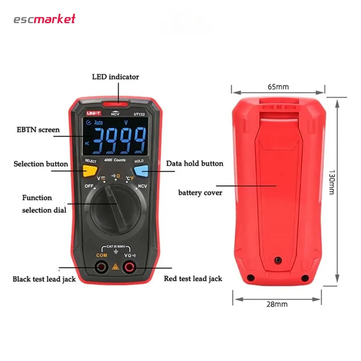 مولتی متردیجیتال یونی تی مدل UNI-T UT123 — تصویر ۷