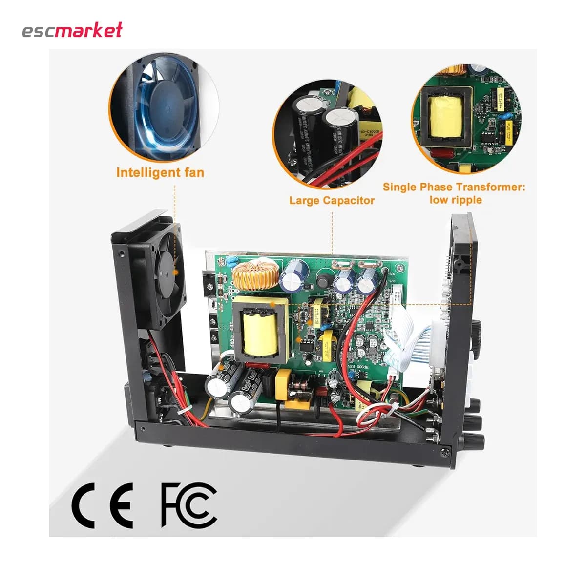منبع تغذیه 30 ولت 10 آمپر سویچینگ KUAIQU مدل SPPS-3010D — تصویر ۳