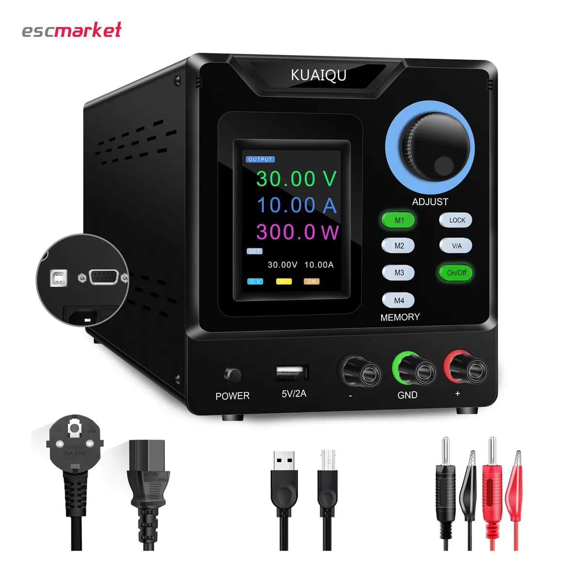 منبع تغذیه 30 ولت 10 آمپر سویچینگ KUAIQU مدل SPPS-D3010 با RS232 — تصویر ۶