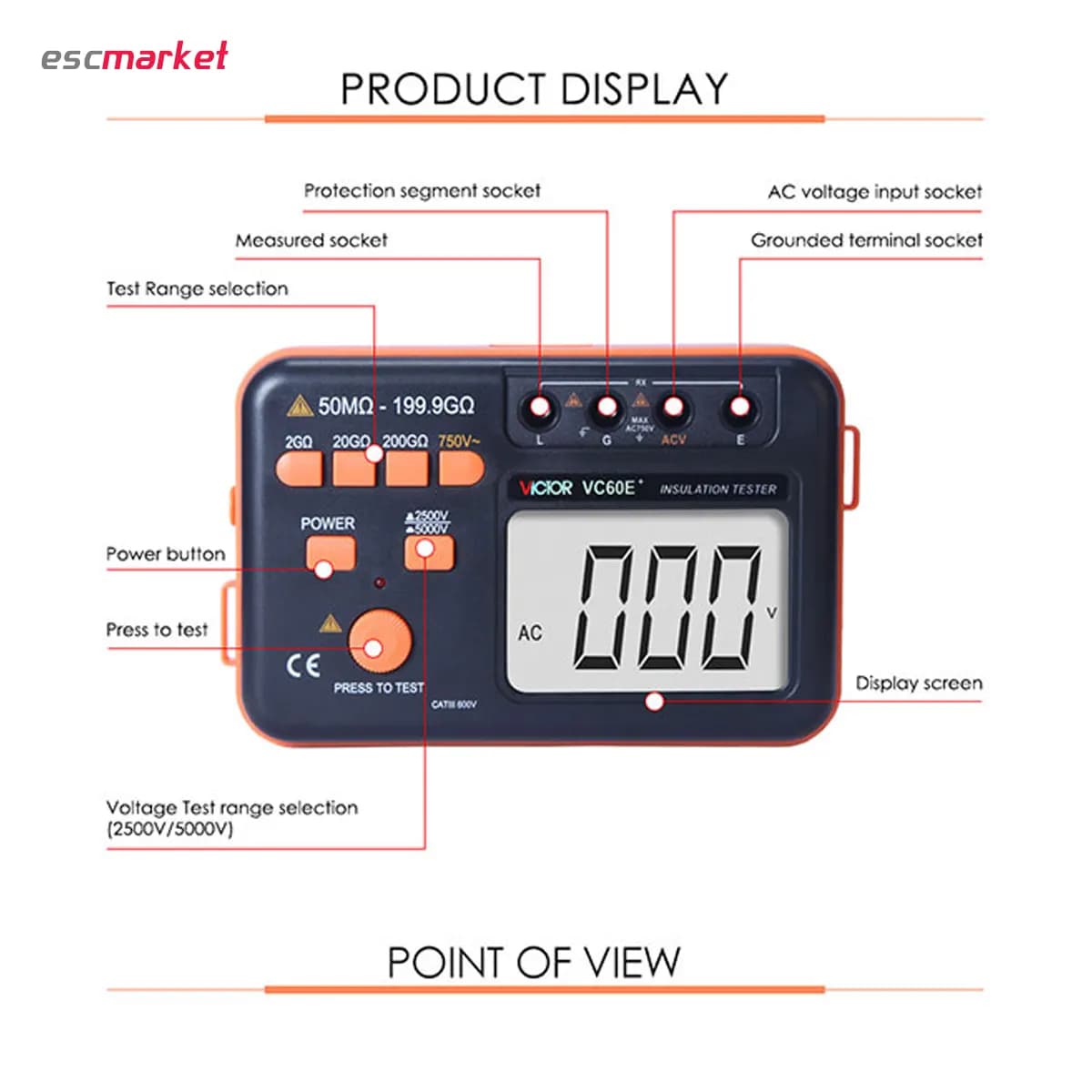 میگر دیجیتال ویکتور مدل +VICTOR VC60E — تصویر ۷