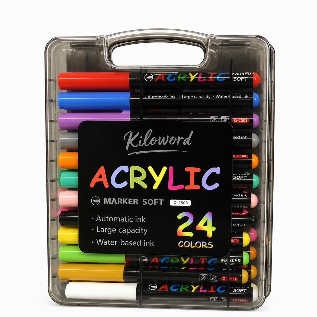 ماژیک 24 عددی رنگ امیزی و نقاشی برند ACRYLIC مدل Q-2508
