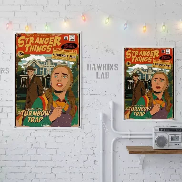 پوستر طرح کمیک بوک سریال Stranger Things کمیک هالی ویلر