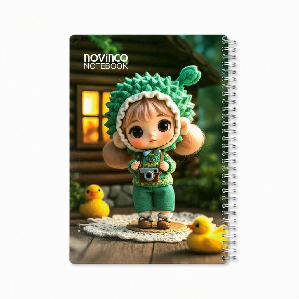 دفتر نقاشی ۸۰ برگ سیمی طرح عروسک برند novinco