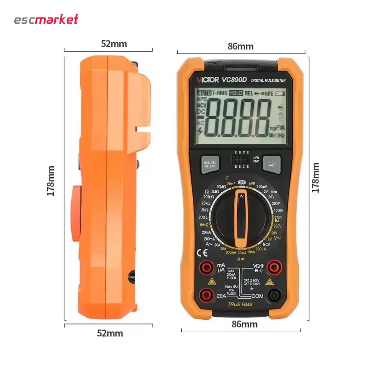 مولتی متر ویکتور مدل VICTOR VC890D — تصویر ۴