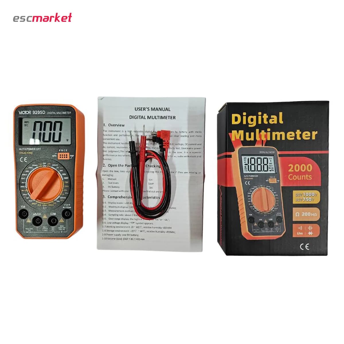 مولتی متر دیجیتال ویکتور مدل VICTOR9205D — تصویر ۴