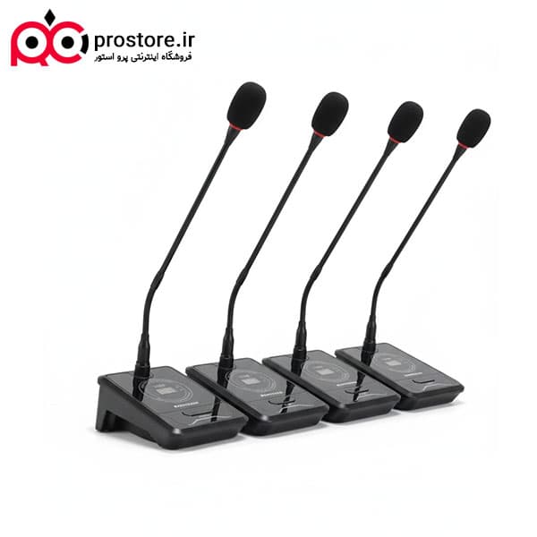 سیستم میکروفون بی سیم کنفرانس سی تاچ دارای باطری قابل شارژ مدل PR22MX500 — تصویر ۳