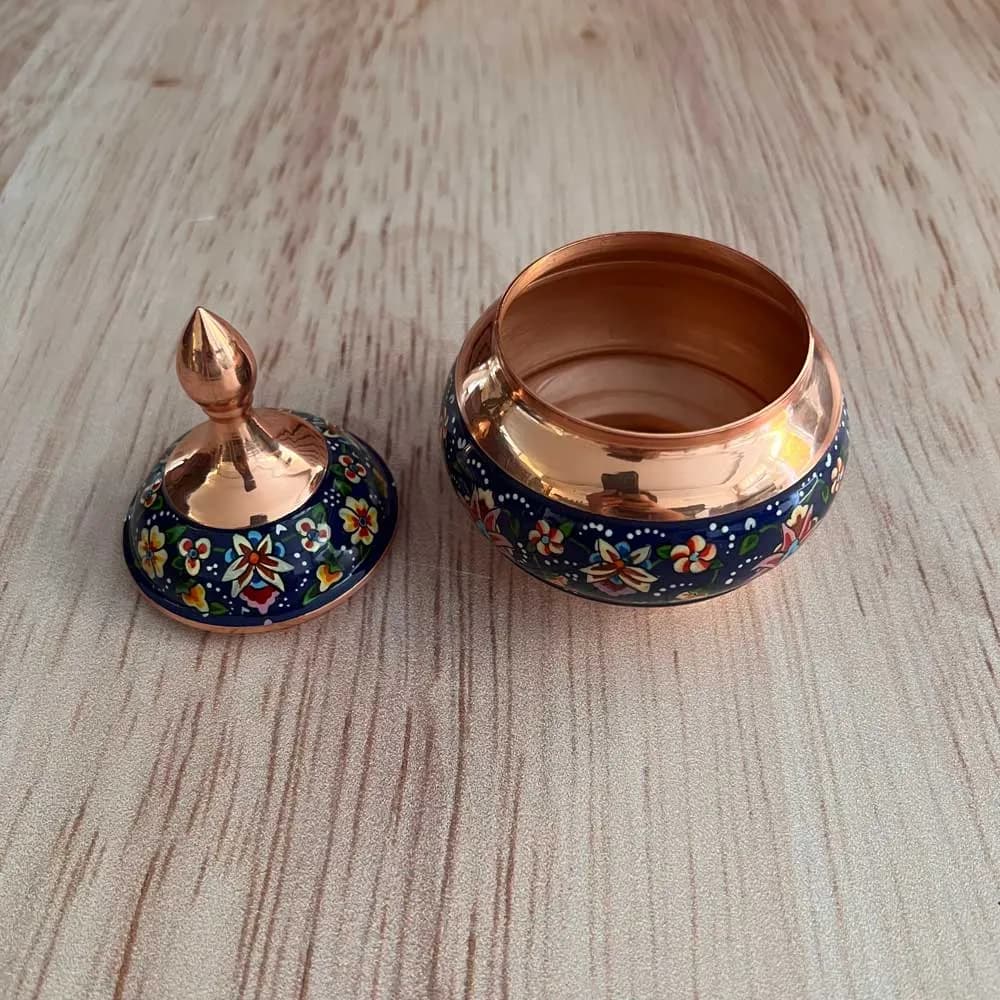 قندان مس و پرداز سایز متوسط — تصویر ۲