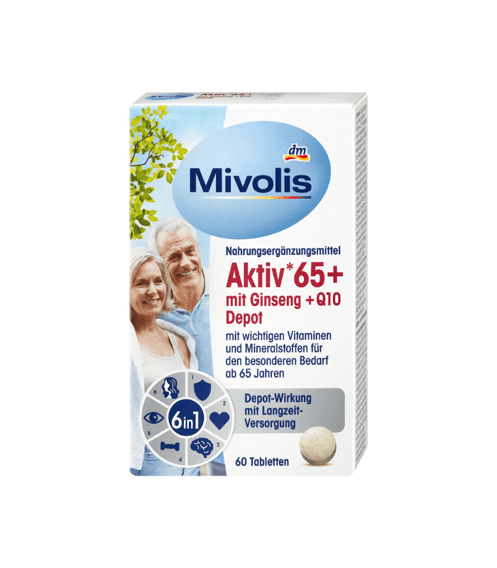 کپسول 65+ اکتیو میولیس + جینسینگ و کیوتن | 60 عدد