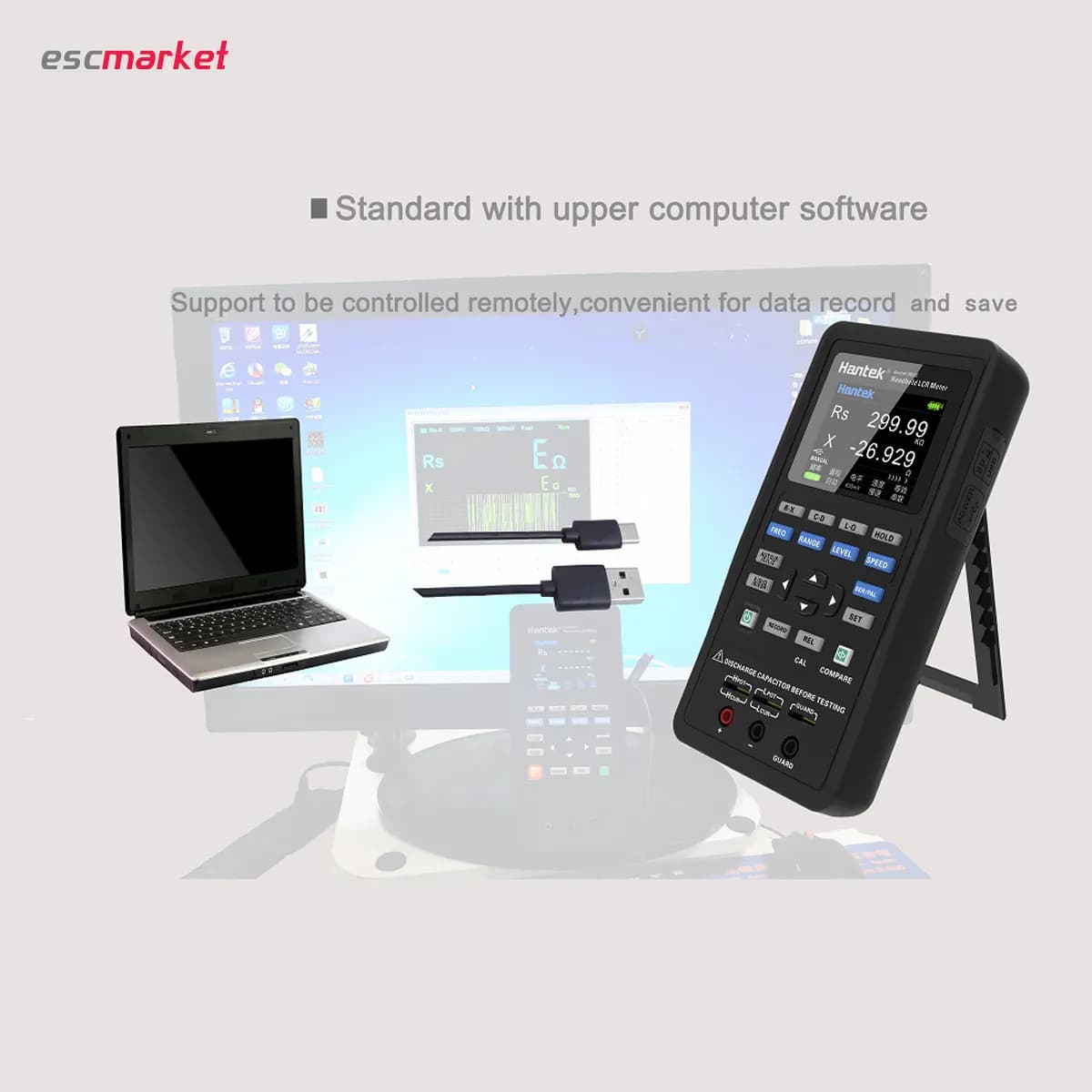 LCR متر هانتک مدل Hantek 1833C – فرکانس 100 کیلوهرتز — تصویر ۷