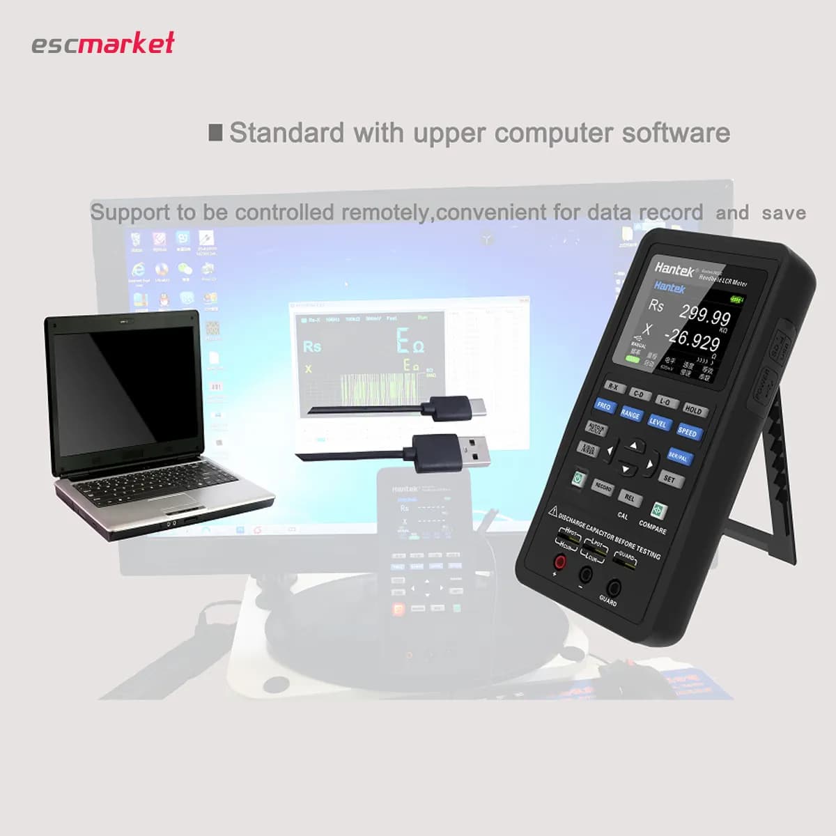 LCR متر هانتک مدل Hantek 1832C – فرکانس 40 کیلوهرتز — تصویر ۵