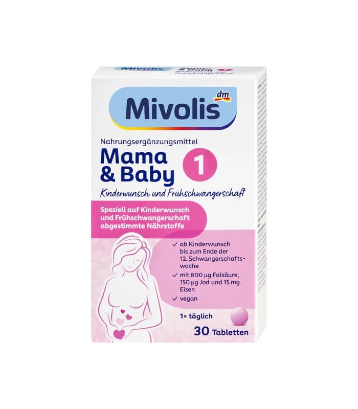 مکمل بارداری مادر و کودک 1 میوولیس Mivolis Mama & Baby 1 | مکمل بارداری 30 عدد