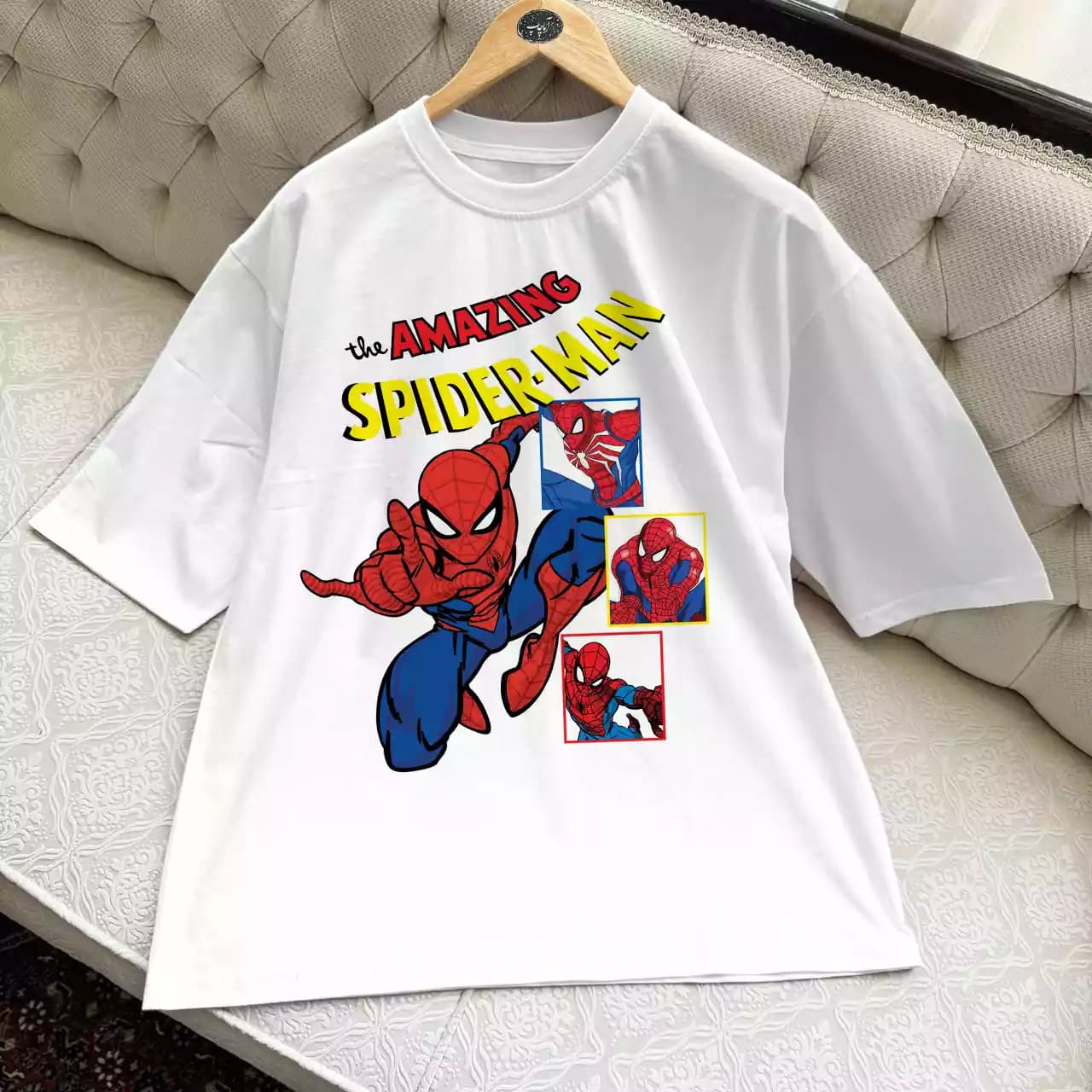 تیشرت اسپایدرمن با طرح رترو و چندفریمی The Amazing SpiderMan