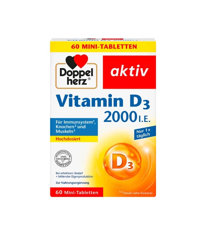 قرص ویتامین D3 2000 دوپل هرتز | 60 عدد