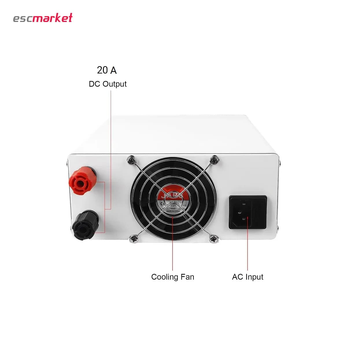 منبع تغذیه 30 ولت 20 آمپر سویچینگ NICE POWER مدل R-SPS3020 — تصویر ۸