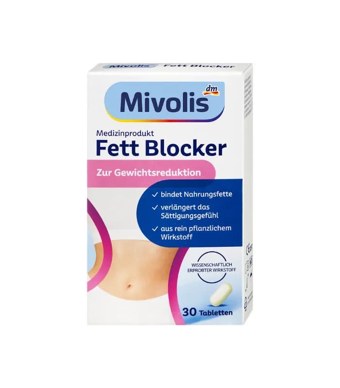 قرص چربی گیر میولیس (Mivolis Fett Blocker) | 30 عدد ساخت آلمان — تصویر ۲