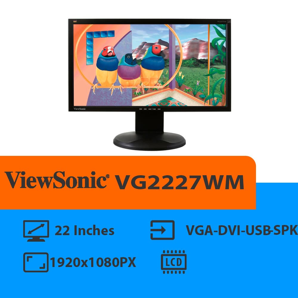 مانیتور استوک 22 اینچ ViewSonic مدلVG2227WM