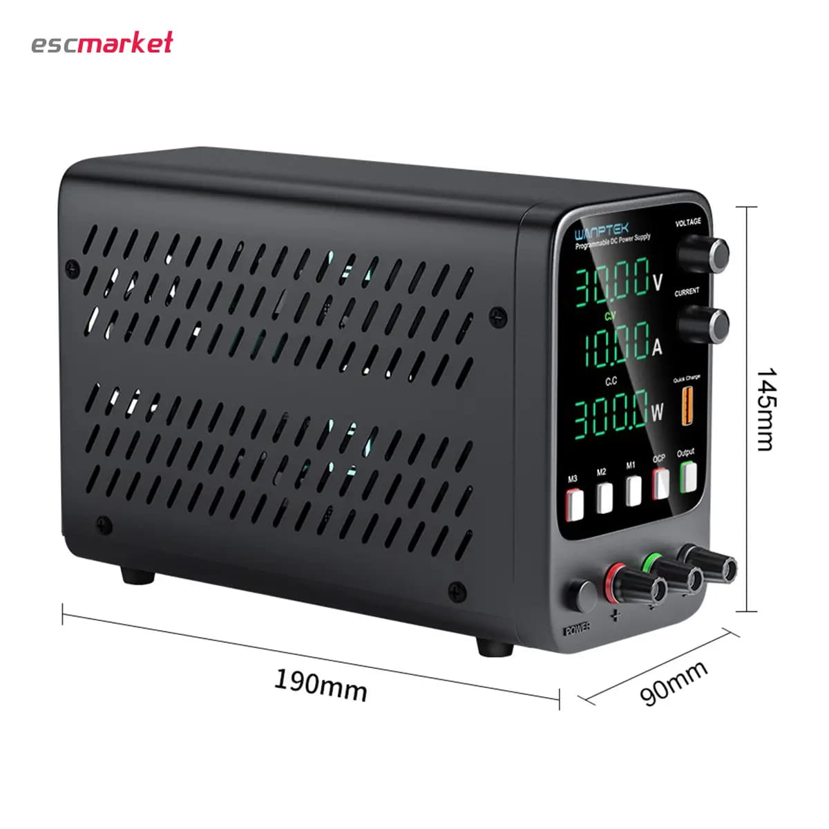 منبع تغذیه 30 ولت 10 آمپر سوئیچینگ WANPTEK مدل APS3010H — تصویر ۴