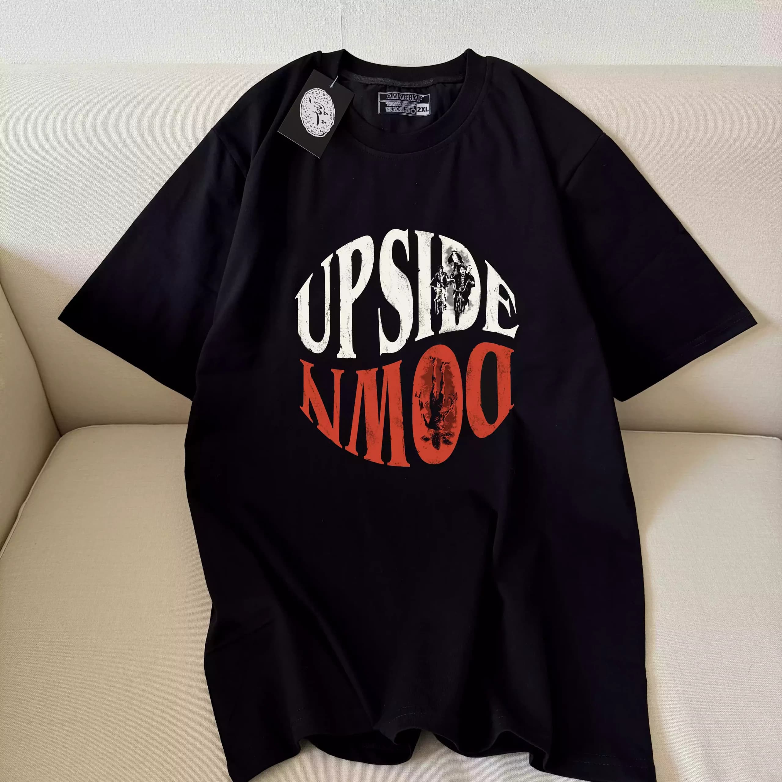 تیشرت نخ پنبه طرح Upside Down — تصویر ۲