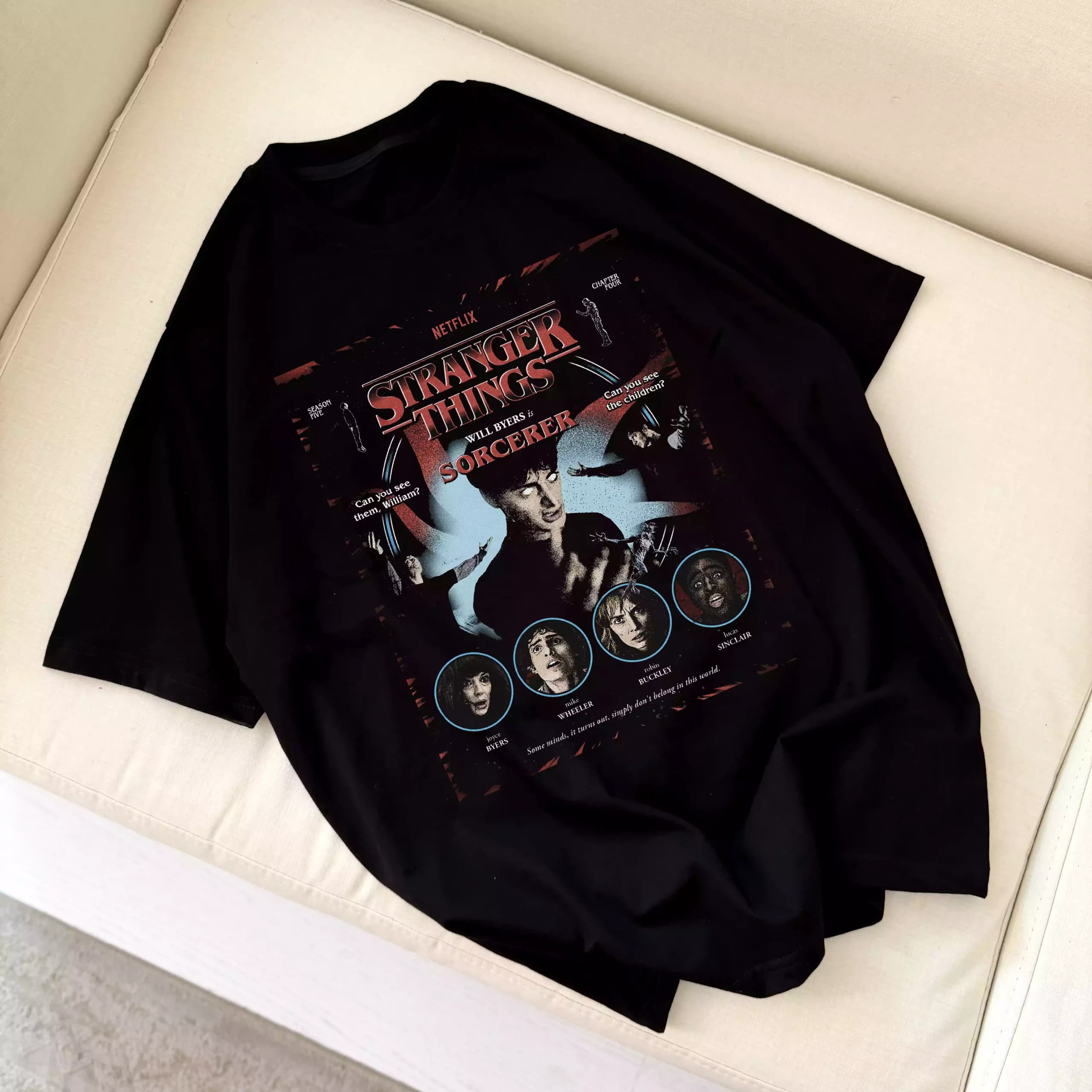 تیشرت نخ پنبه طرح پوستر اختصاصی Stranger Things طرح Will Byers