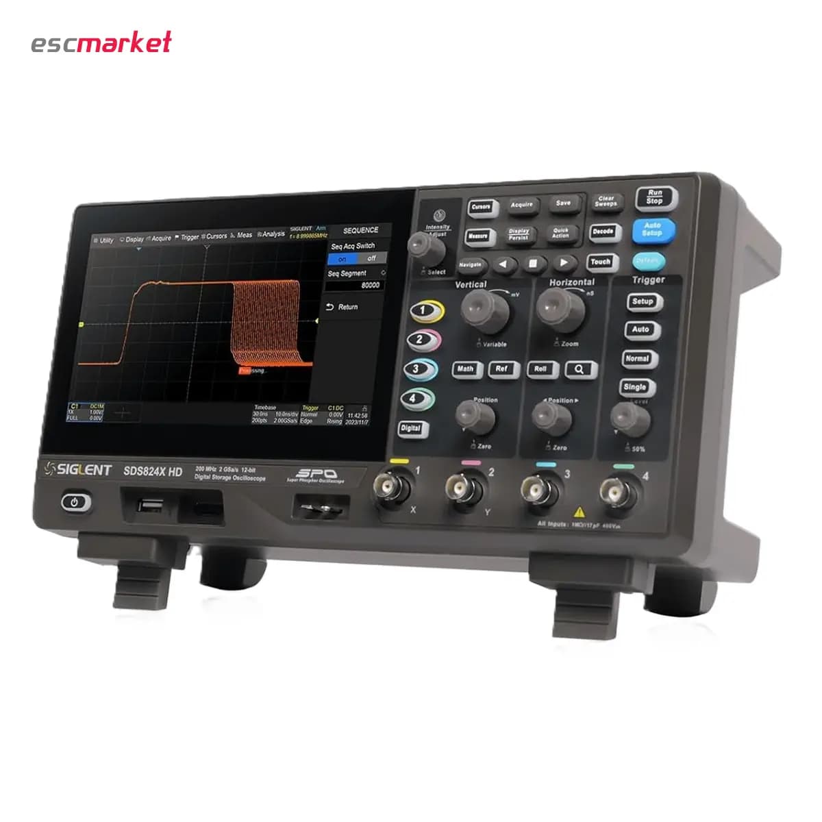 اسیلوسکوپ سیگلنت مدل SDS814X-HD چهار کانال 100 مگاهرتز — تصویر ۳