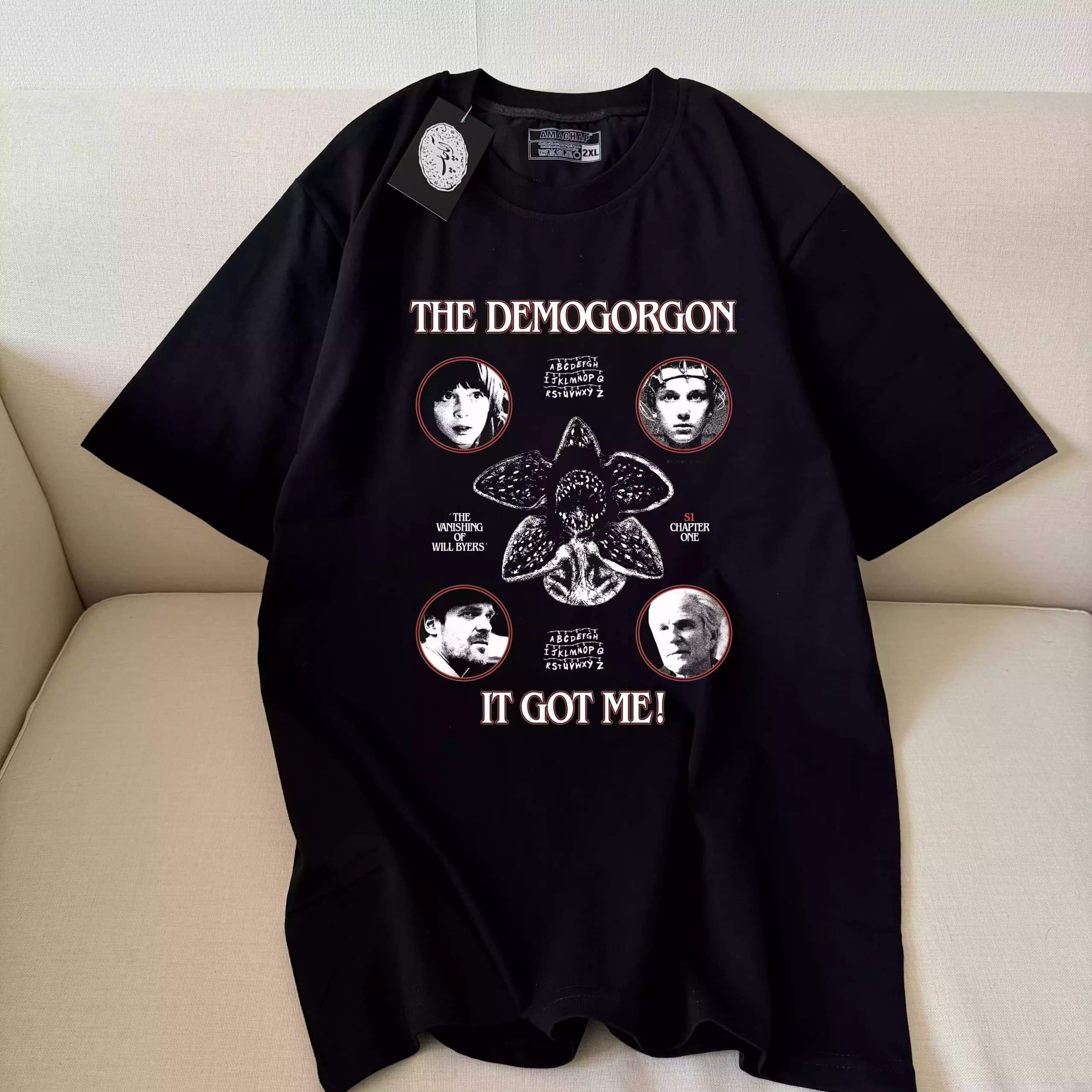 تیشرت نخ پنبه طرح دموگورگن The Demogorgon
