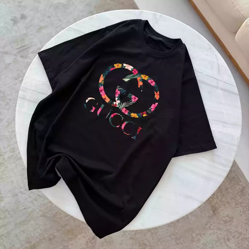 تیشرت نخ پنبه طرح گوچی گل‌دار Gucci — تصویر ۲