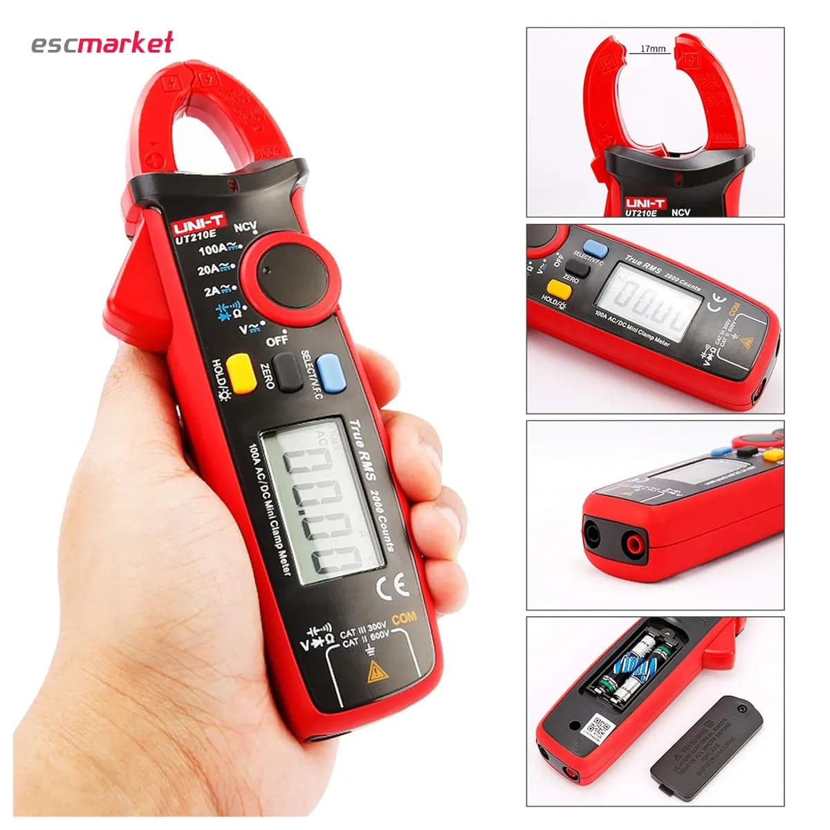 مولتیمتر کلمپی 100 آمپر یونی تی UT210E اتورنج TRUE RMS — تصویر ۷