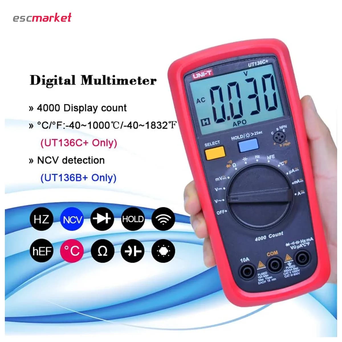 مولتی متر دیجیتال یونی تی مدل +UNI-T UT136C — تصویر ۵