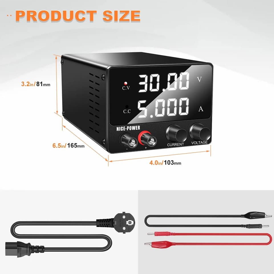منبع تغذیه 30 ولت 5 آمپر DC – نایس پاور مدل SPS-F305 — تصویر ۵