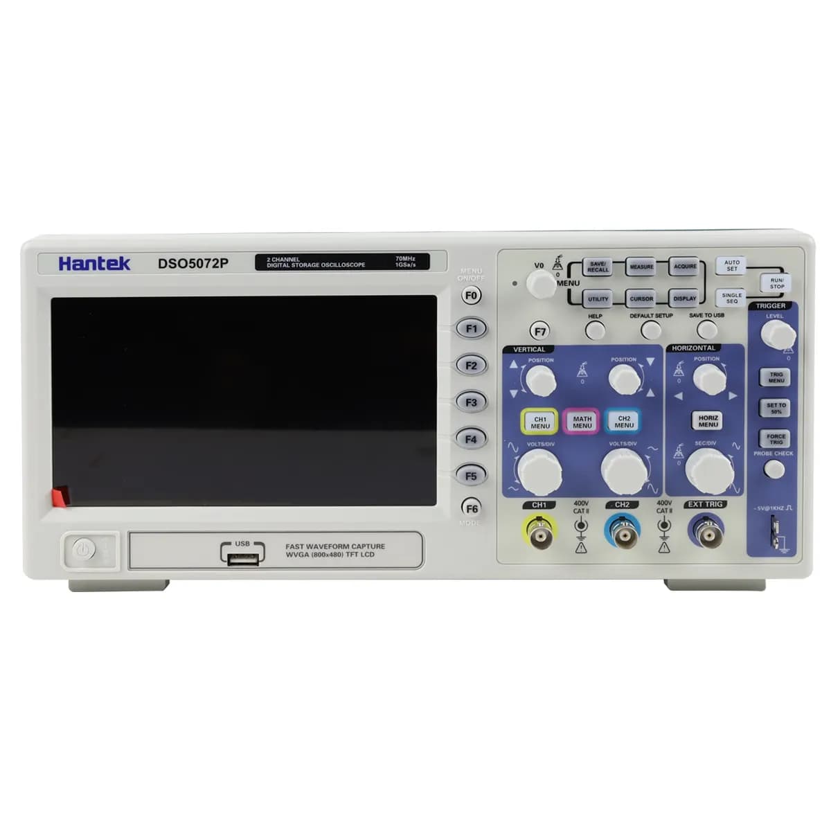 اسیلوسکوپ رومیزی هانتک مدل DSO5072P – دو کانال 70 مگاهرتز