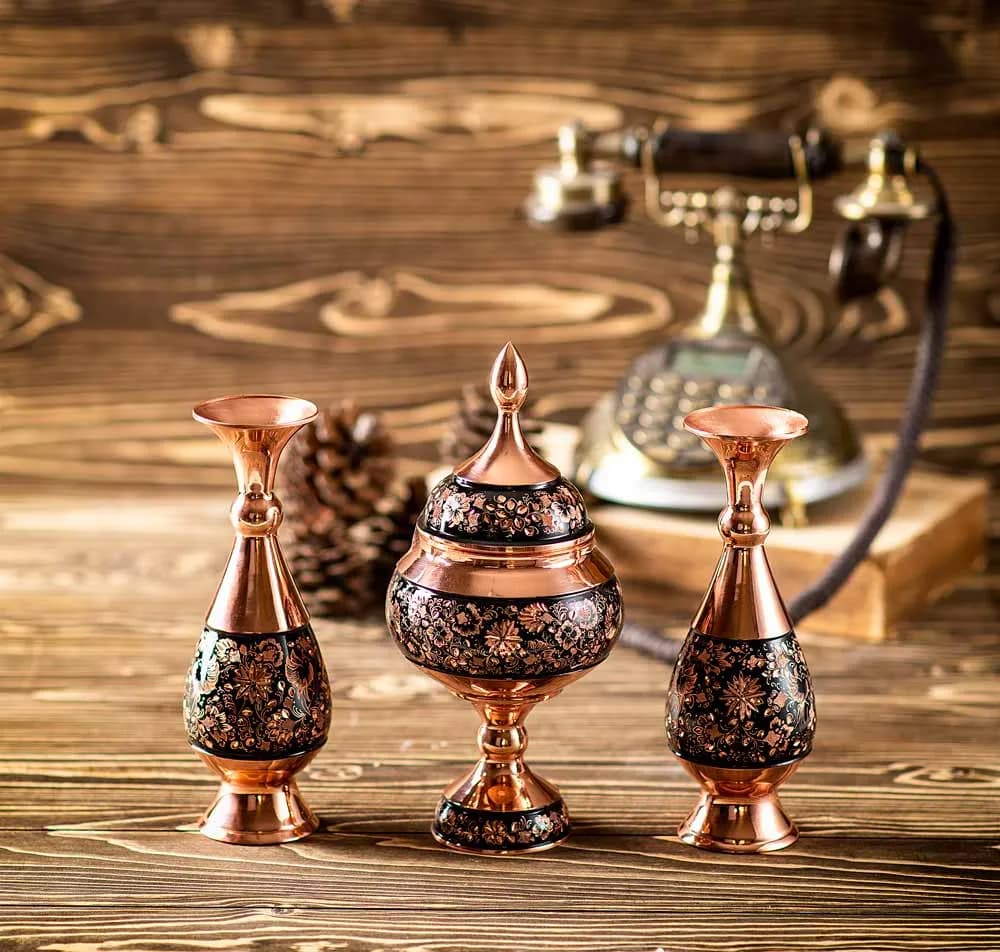 ست گلدان و شکلات خوری الماس تراش — تصویر ۳