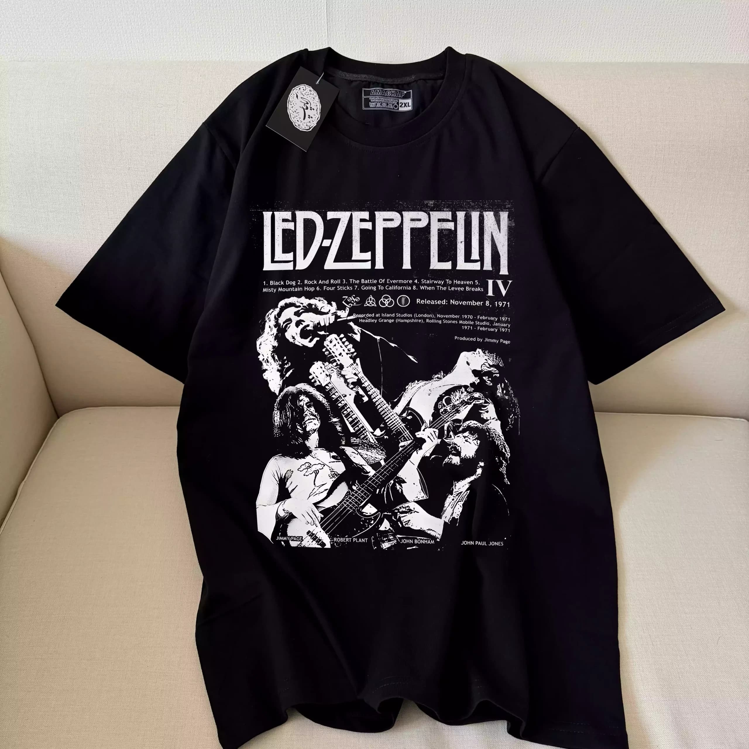 تیشرت لید زپلین طرح آلبوم ۴ (Led Zeppelin IV)