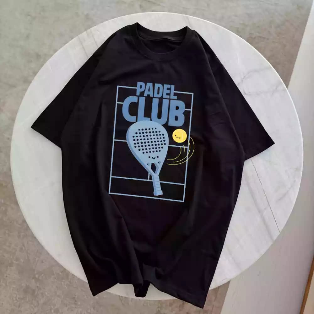 تیشرت نخ پنبه طرح پدل مدل 42904 Padel Club
