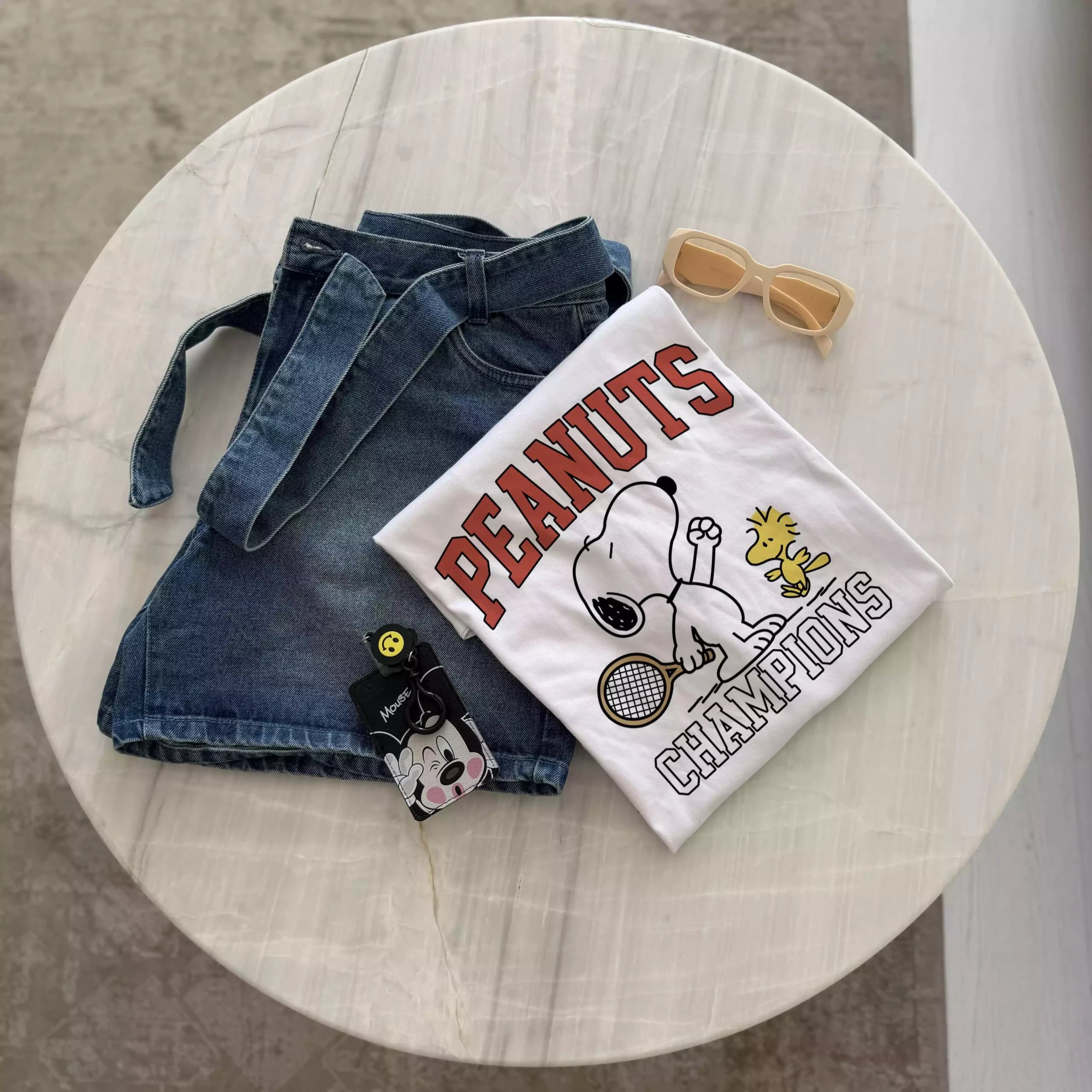 تیشرت نخ پنبه طرح تنیس اسنوپی مدل Peanuts Champions