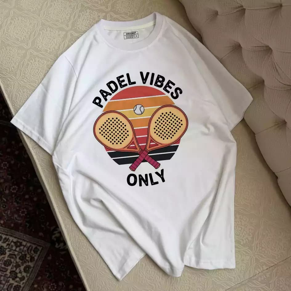 تیشرت نخ پنبه طرح پدل مدل Padel Vibes Only — تصویر ۲