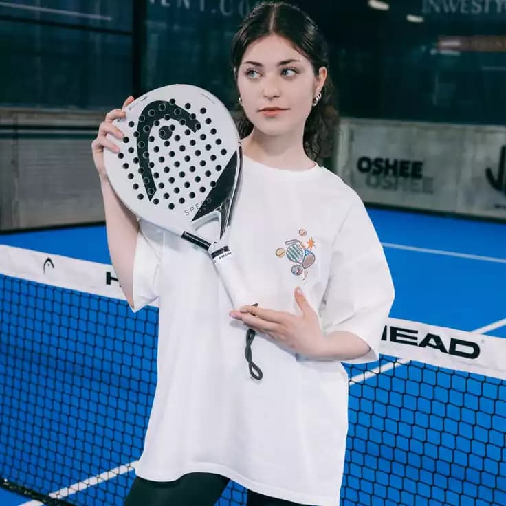 تیشرت نخ پنبه طرح پدل مدل Padel Girls Club — تصویر ۳