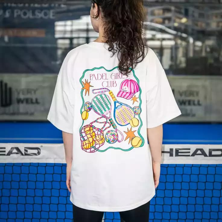 تیشرت نخ پنبه طرح پدل مدل Padel Girls Club