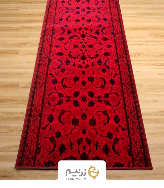 فرش کناره هیوا 700 شانه طرح افشان مانا رنگ لاکی