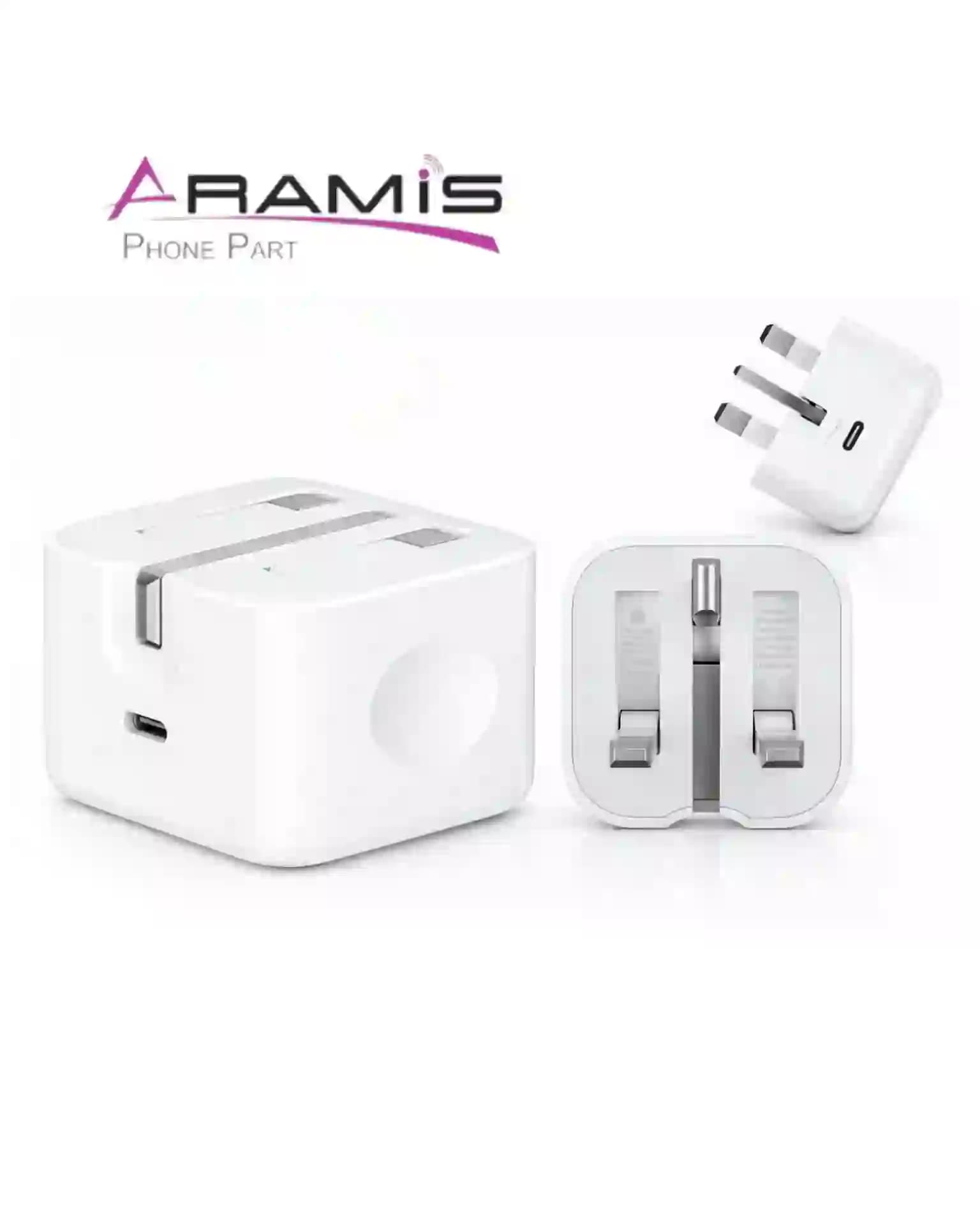 آداپتور سه پین آیفون 20 وات Apple USB-C Adapter — تصویر ۲