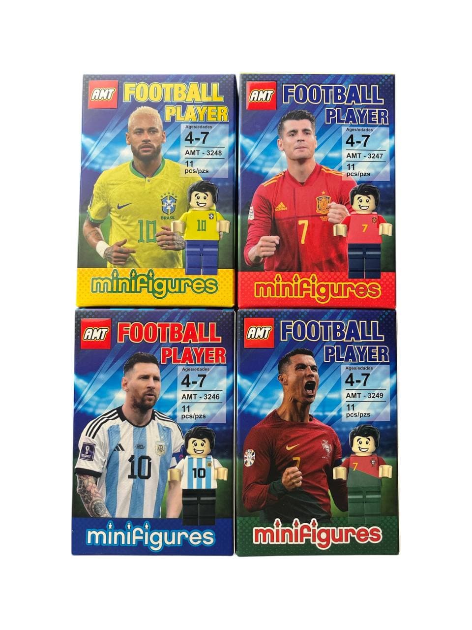 لگو فیگور فوتبالی پک 4عددی مدل footboll کد amt3249