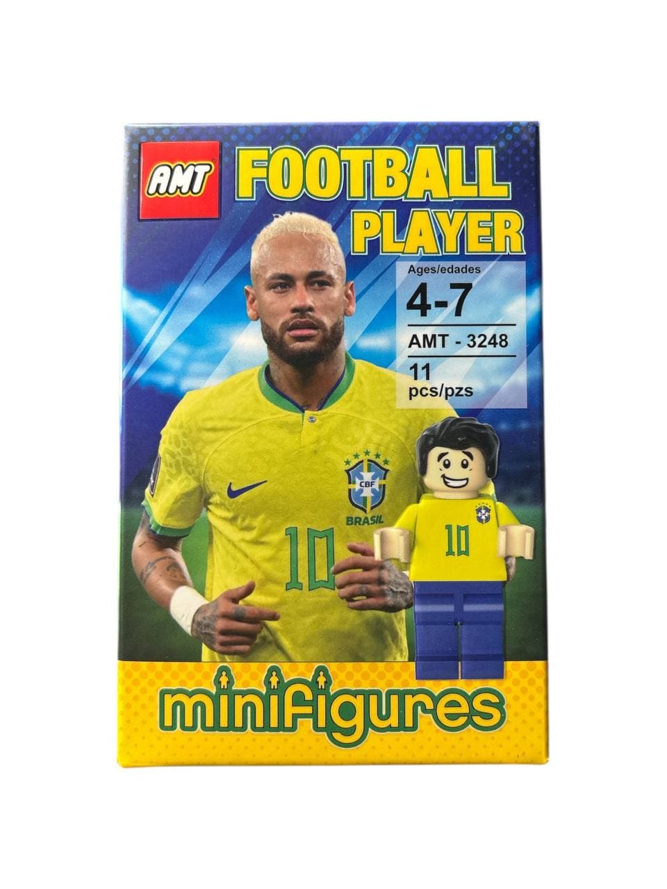 لگو فیگور فوتبالی نیمار مدل footboll کد amt3248 — تصویر ۲