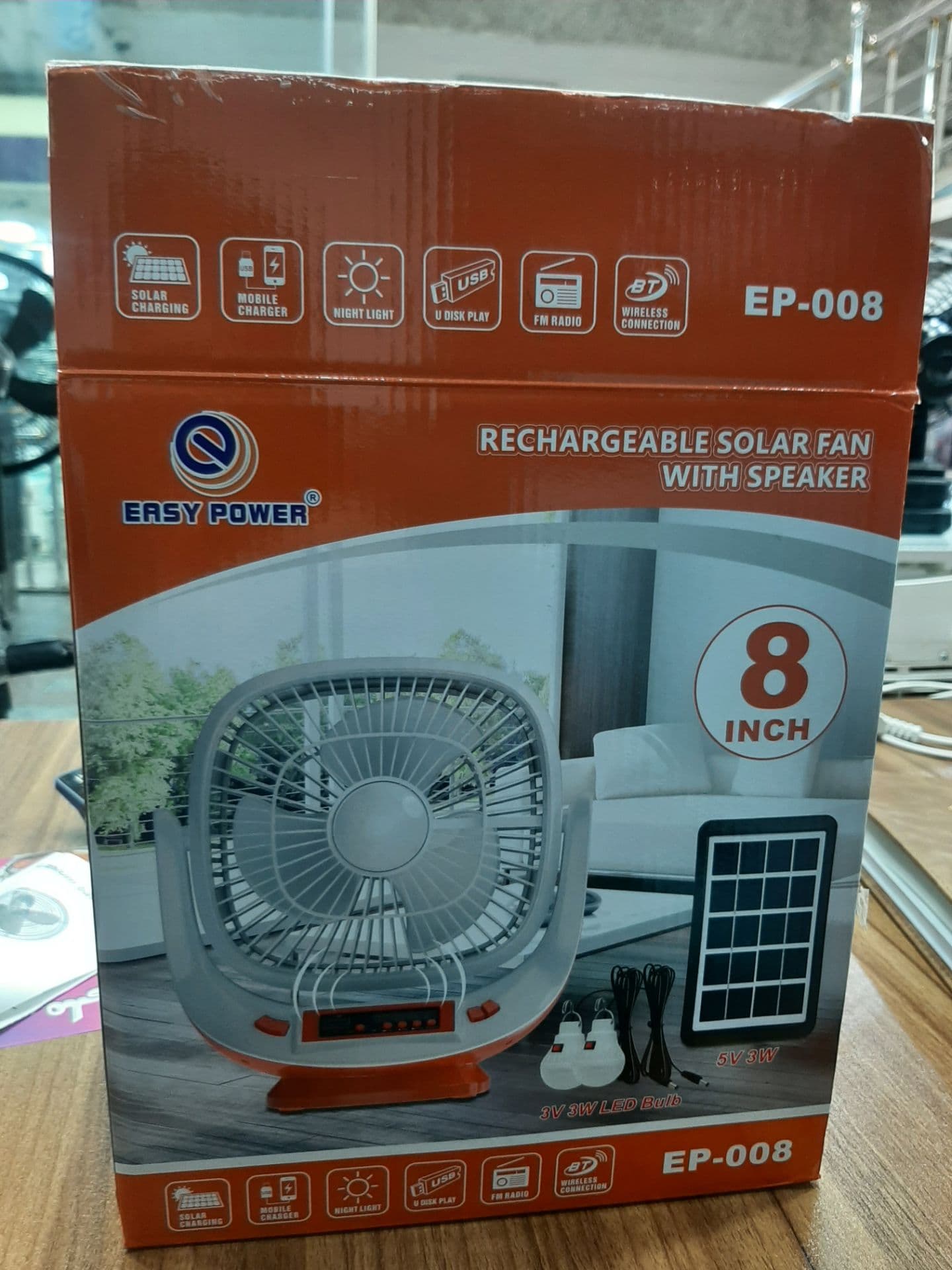 پنکه شارژی EASY POWER مدل EP-008