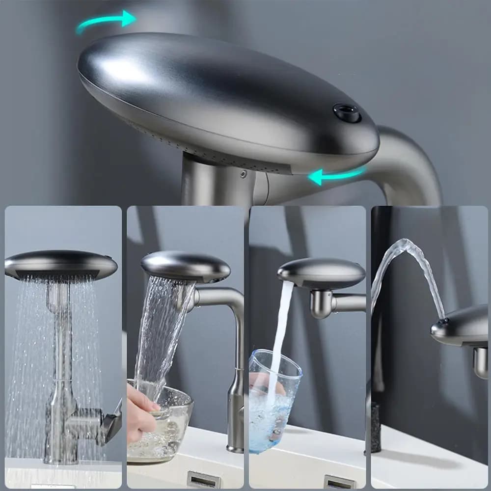شیر روشویی چهار حالته 360 درجه مدل فضایی — تصویر ۷