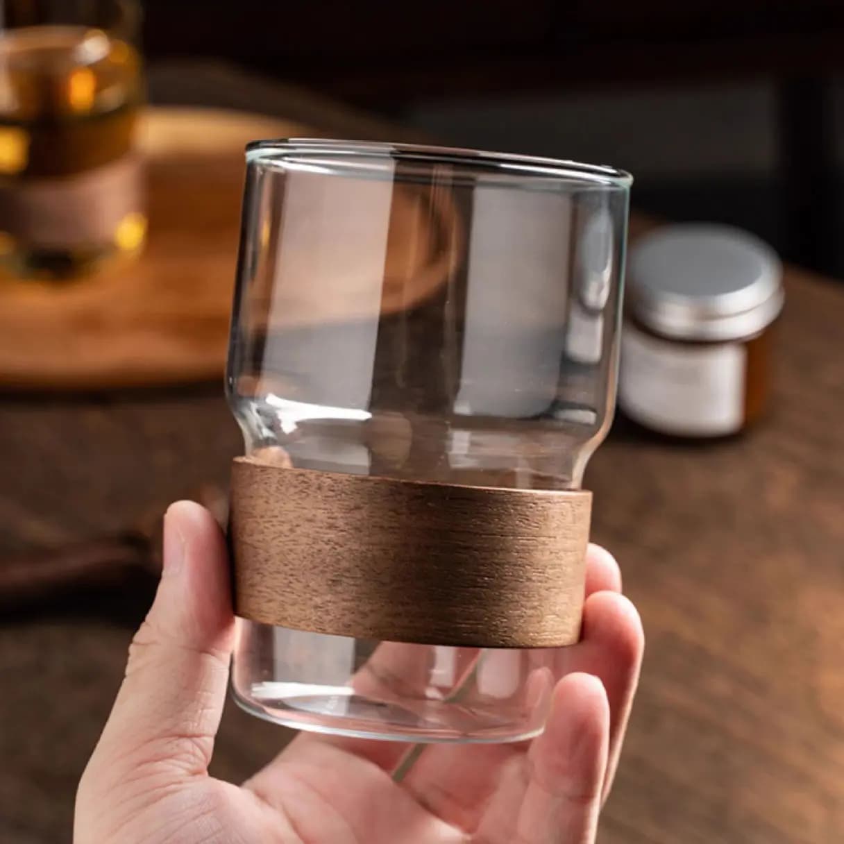ماگ شیشه ای مدل wood — تصویر ۴
