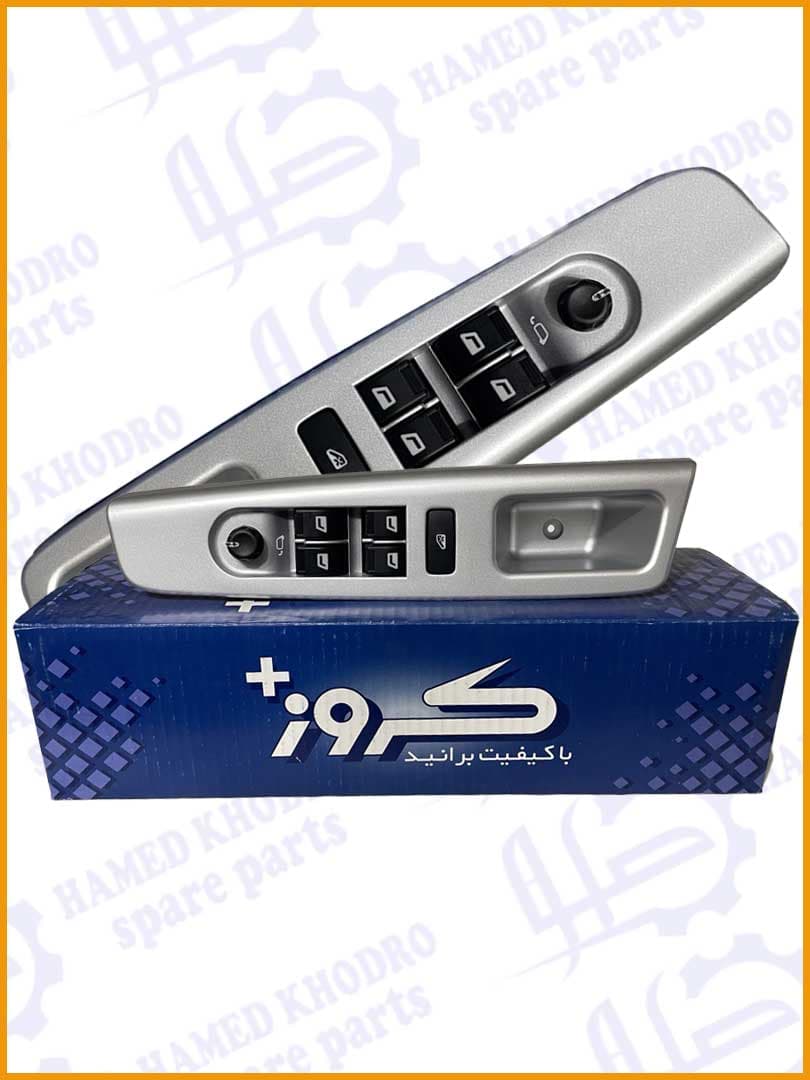 مجموعه شیشه بالابر درب جلو چپ دنا سمندسورن / کروز