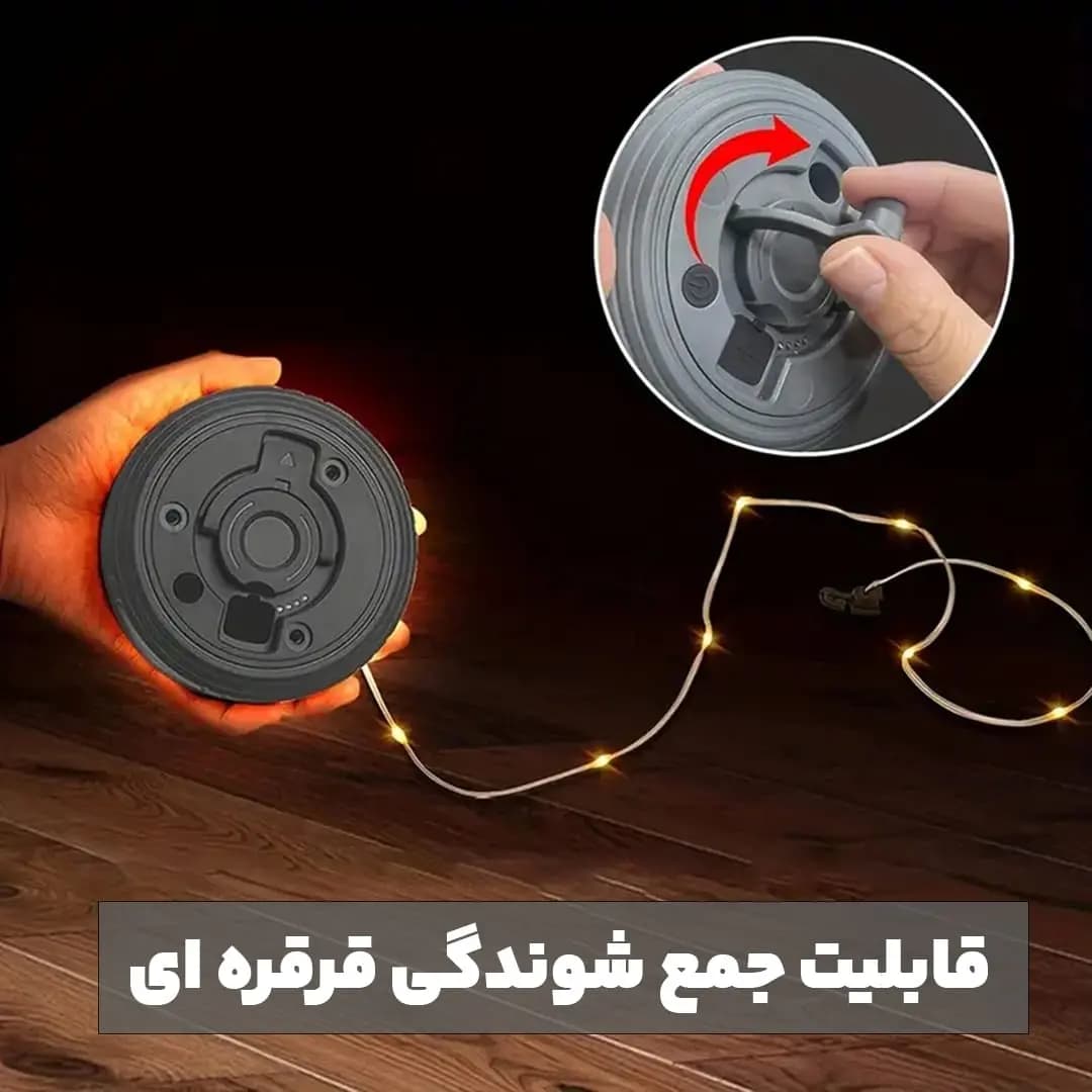 چراغ و ریسه شارژی کمپینگ پاور بانک دار — تصویر ۵