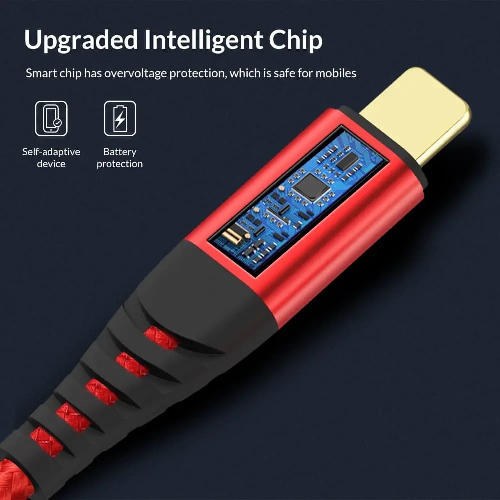 کابل تبدیل USB به لایتنینگ TOPK طول 1 متر — تصویر ۳