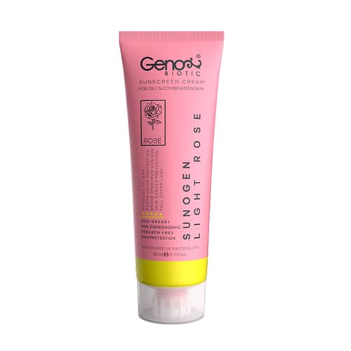 کرم ضد آفتاب رنگی سانوژن SPF50 مناسب پوست چرب و مختلط (رز روشن) — تصویر ۲